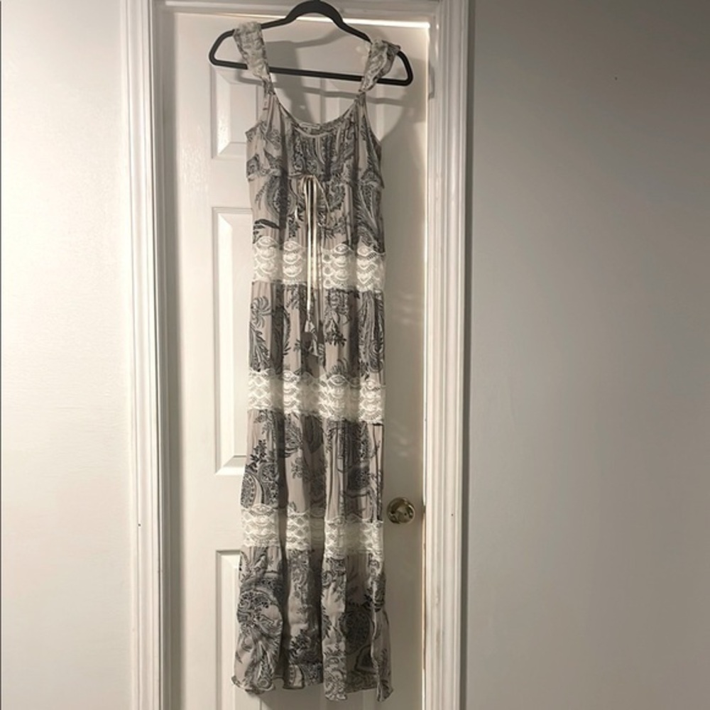 EUC Jovovich Hawk maxi paisley dress